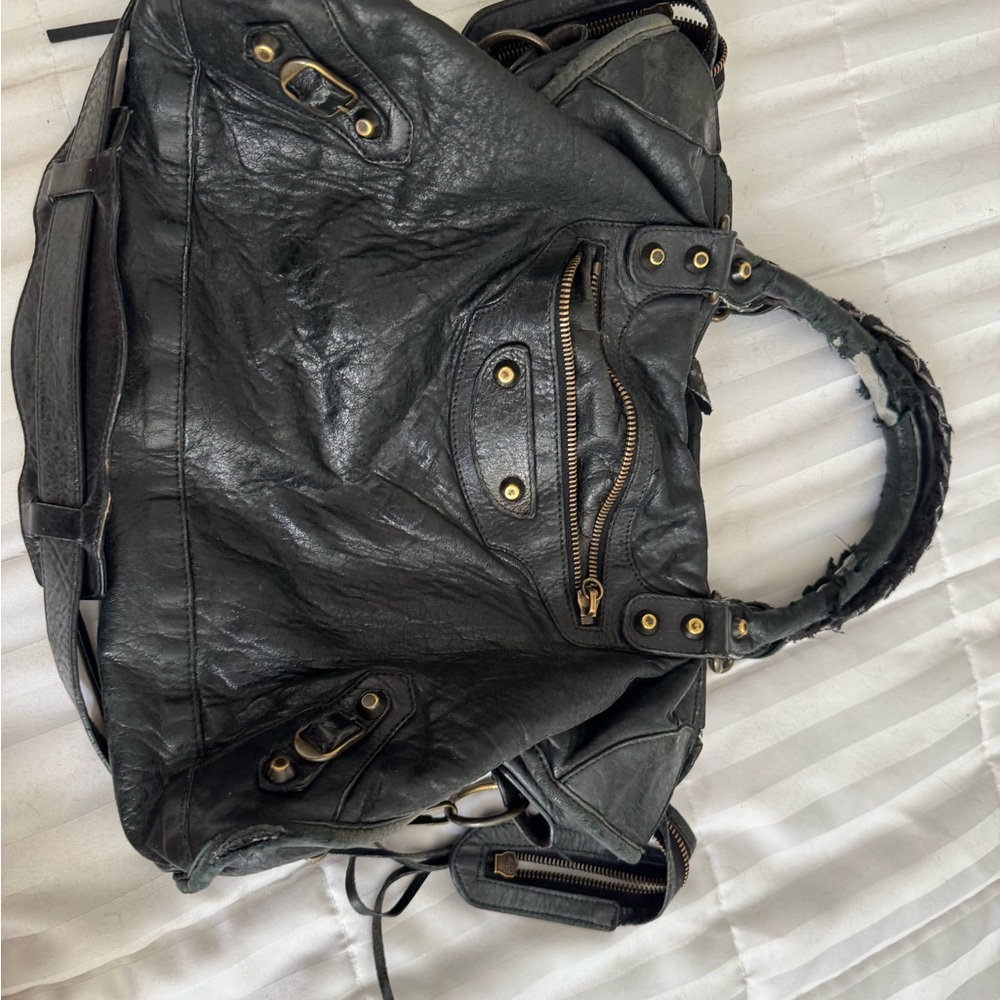Balenciaga Le city small motorcycle bag circa 2005 black
